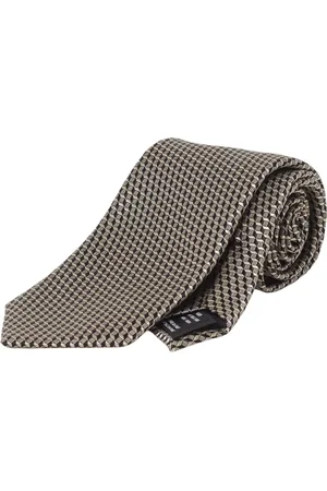Tom Ford Ties, male, , Size: ONE SIZE Luxurious Gold Geometric Silk Tie