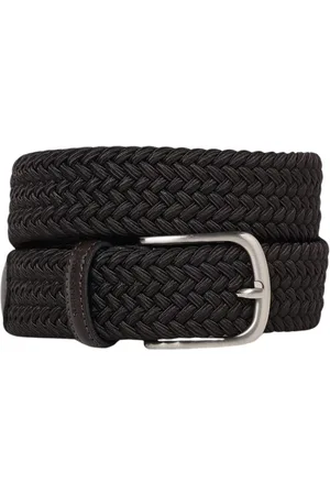 BROOKSFIELD Belts, male, , Size: 90 CM Navy Braided Elastic Belt