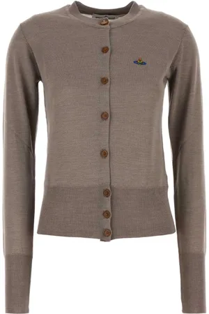 Vivienne Westwood Cardigans, female, , Size: L Grey Wool Blend Cardigan