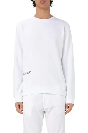 Dondup Sweatshirts, male, , Size: M Black Crew Neck Sweatshirt Relaxed Fit