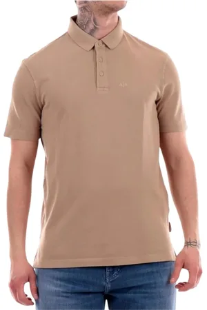 Armani Exchange Polo Shirts, male, , Size: S Short Sleeve Cotton Polo Shirt