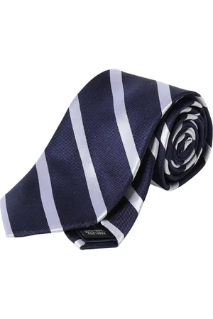 Michael Kors Ties, male, , Size: ONE SIZE Navy Striped Tie
