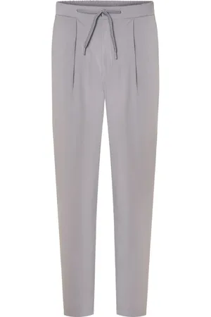 HERNO Slim-fit Trousers, male, , Size: XL Grey Drawstring Trousers