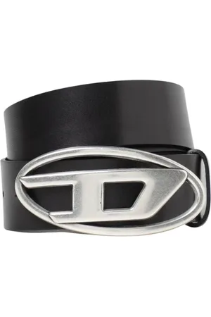 Diesel Belts, male, , Size: 110 CM Classic Leather Belt with Oval Buckle