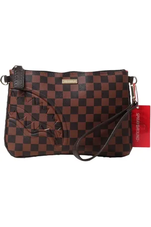 Sprayground Bags, male, , Size: ONE SIZE Shark Embossed Checkered Clutch