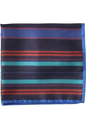 Etro Silky Scarves, male, , Size: ONE SIZE Striped Silk Pocket Square
