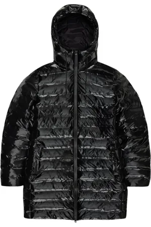 Rains Winter Jackets, female, , Size: L Long Puffer Curve Jacket