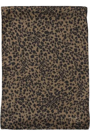 Paul Smith Silky Scarves, male, , Size: ONE SIZE Leopard Print Silk Scarf