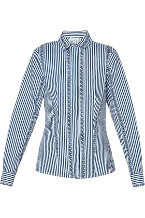 Liu Jo Shirts, female, , Size: L Printed Poplin Slim Fit Blouse