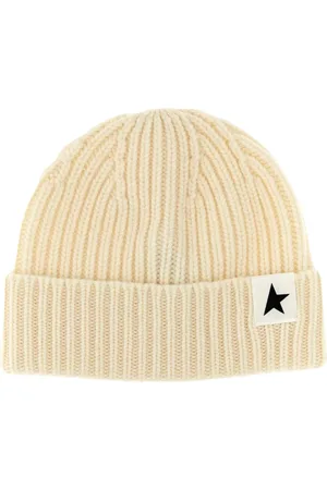 Golden Goose Beanies, male, , Size: ONE SIZE Star Patch Rib Knit Beanie
