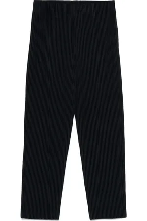 Issey Miyake Straight Trousers, male, , Size: L Basic Pleated Pants