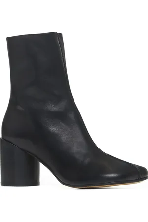 Maison Margiela Heeled Boots, female, , Size: 11 US Stitch-out Leather Ankle Boots