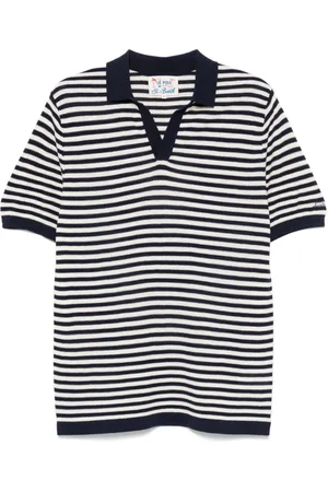 MC2 SAINT BARTH Polo Shirts, male, , Size: S Blue & White Polo Shirt