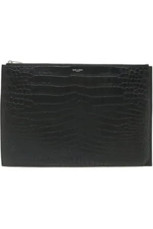Saint Laurent Pre-owned Clutches, female, , Size: ONE SIZE Pre-owned Leather clutches