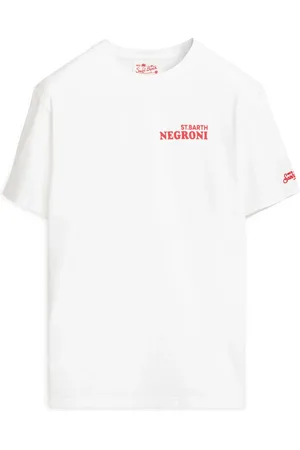 MC2 SAINT BARTH T-Shirts, male, , Size: M Patterned Negroni Logo T-shirt