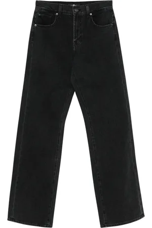 7 for all Mankind Straight Jeans, female, , Size: W30 High-waisted denim pants, straight leg