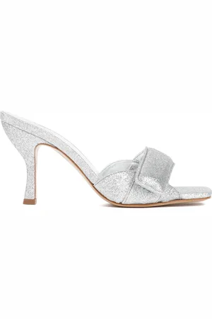 Gia Borghini Heeled Mules, female, , Size: 6 US Metallic Glitter Sandals Aw23