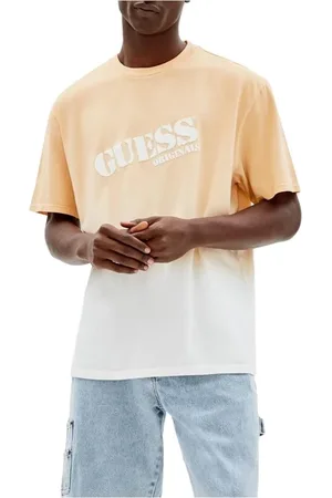 Guess T-Shirts, male, , Size: XS Multicolor Logo Print Tee