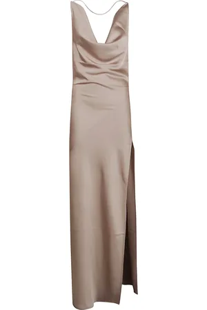 Andamane Maxi Dresses, female, , Size: 2XS Elegant Hooded Dress with Open Back