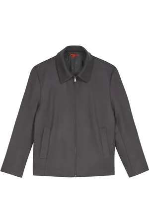 BARENA Light Jackets, male, , Size: S Comfort Fit Shirt Collar Zip Jacket