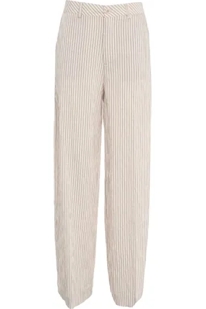 Liu Jo Wide Trousers, female, , Size: S Striped Flare Pants Rose Ss25