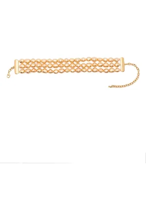 Cult Gaia Necklaces, female, , Size: ONE SIZE Gold Bead Chain Multi-Chain Necklace