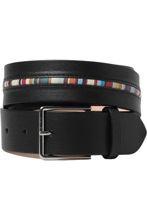 Paul Smith Belts, male, , Size: ONE SIZE Multicolored Stripe Leather Belt