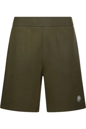 Moncler Casual Shorts, male, , Size: XL Olive Shorts for Men