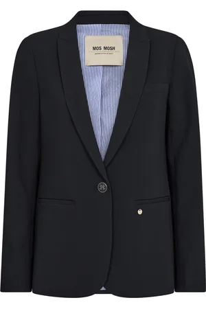 Mos Mosh Blazers, female, , Size: L Classic Blazer with V-Neck and Button Closure