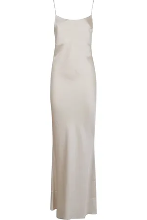 Andamane Maxi Dresses, female, , Size: S Elegant White Dress Scoop Neckline