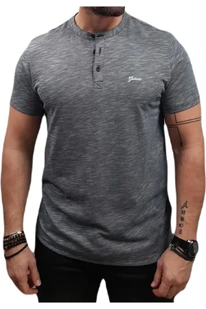 Guess T-Shirts, male, , Size: XS Embroidered Logo Knitwear