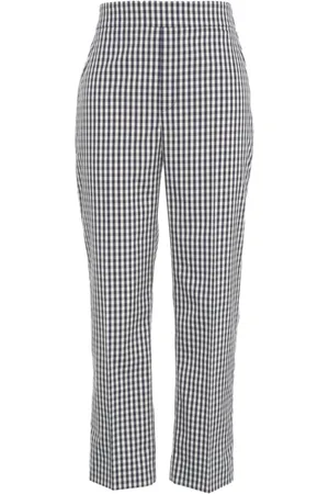 Liu Jo Chinos, female, , Size: XS Checked Chino Pants Grey Ss25