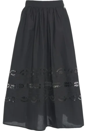 Liu Jo Midi Skirts, female, , Size: XS Embroidered Flared Skirt