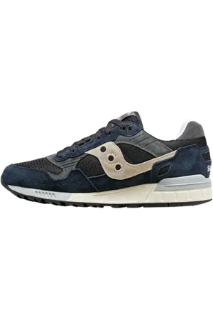 Saucony Sneakers, male, , Size: 13 US Blue/Grey Suede Mesh Sneakers Shadow 5000
