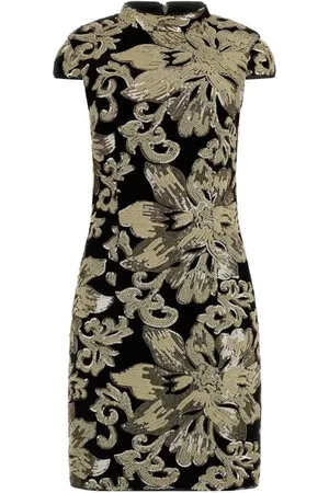 Guess Short Dresses, female, , Size: S Luxurious Velvet Bi-Color Dress