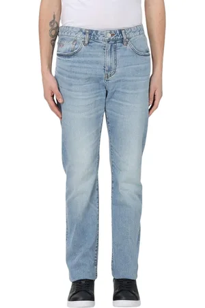 Armani Exchange Straight Jeans, male, , Size: W30 Stone-Washed Straight Leg Jeans