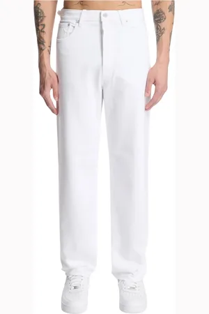 haikure Straight Jeans, male, , Size: W35 Straight Wide Leg Jeans with Adjustable Waistband