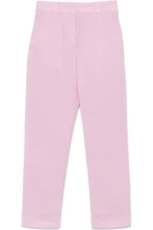 PESERICO SIGN Cropped Trousers, female, , Size: S Tapered Trousers with Hook Fastening