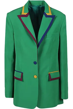 ALESSANDRO ENRIQUEZ Blazers, female, , Size: S Contrast-Trim Blazer Jacket