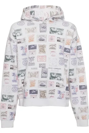 Guess Hoodies, male, , Size: L Logo Print Round Neck Sweatshirt