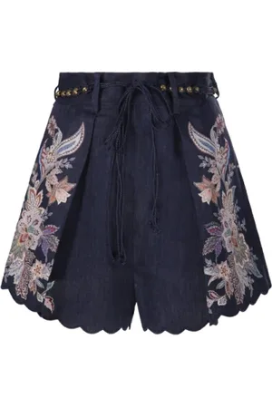 ZIMMERMANN Short Shorts, female, , Size: M Paisley Rhiannon Tuck Shorts