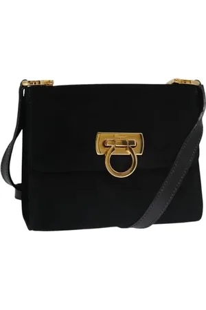 Salvatore Ferragamo Pre-owned Cross Body Bags, female, , Size: ONE SIZE Pre-owned Suede shoulder-bags