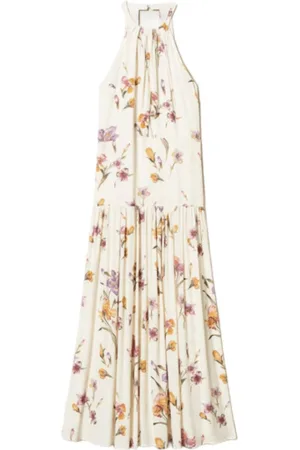 Twin-Set Midi Dresses, female, , Size: S Floral Print Halter Dress