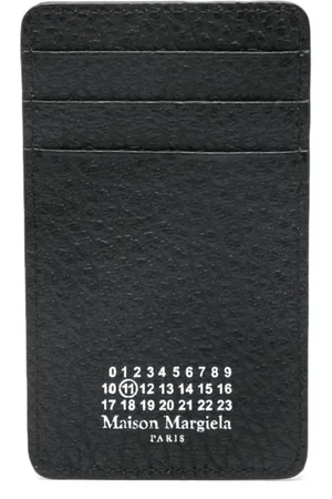 Maison Margiela Wallets & Cardholders, male, , Size: ONE SIZE Grained Leather Wallet with Signature Logo