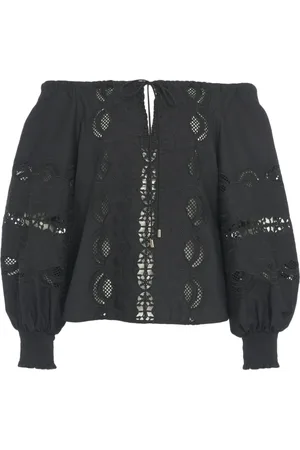 Liu Jo Blouses, female, , Size: S Off-Shoulder Embroidered Blouse