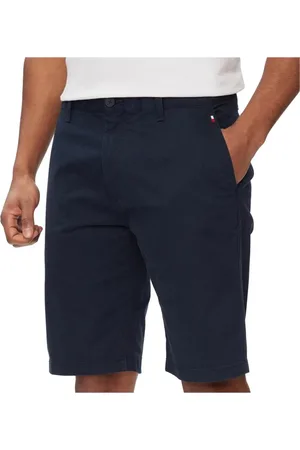 Tommy Hilfiger Casual Shorts, male, , Size: W29 Logo Cotton Blend Solid Shorts