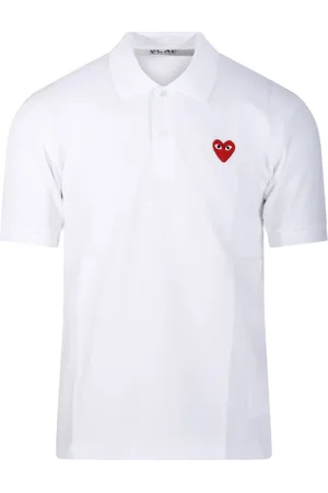 Comme des Garçons Polo Shirts, male, , Size: L Red Heart T-Shirt