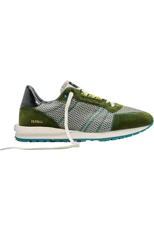 Hidnander Sneakers, male, , Size: 8 US Mesh and Suede Sneakers with Leather Heel