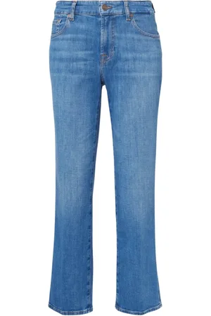 7 for all Mankind Boot-cut Jeans, female, , Size: W25 Low rise straight leg ankle jeans