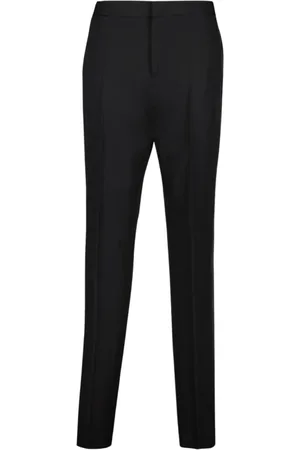 VERSACE Suit Trousers, male, , Size: M Formal Straight Leg Wool Trousers